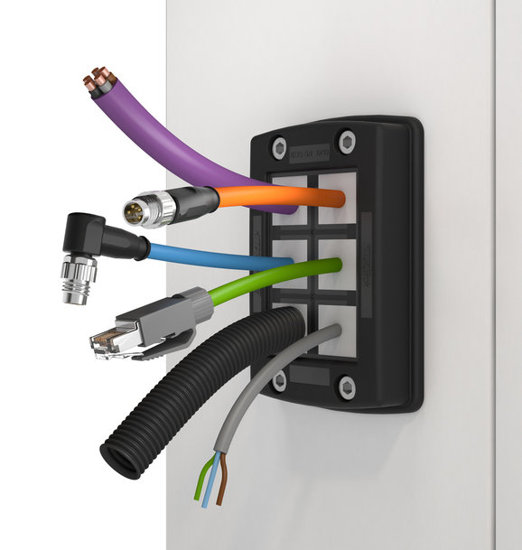 KDSClick de CONTA-CLIP: Sistema de paso de cables de fácil montaje con grado de protección IP66